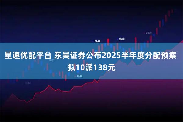 星速优配平台 东吴证券公布2025半年度分配预案 拟10派138元