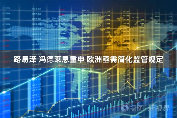 路易泽 冯德莱恩重申 欧洲亟需简化监管规定